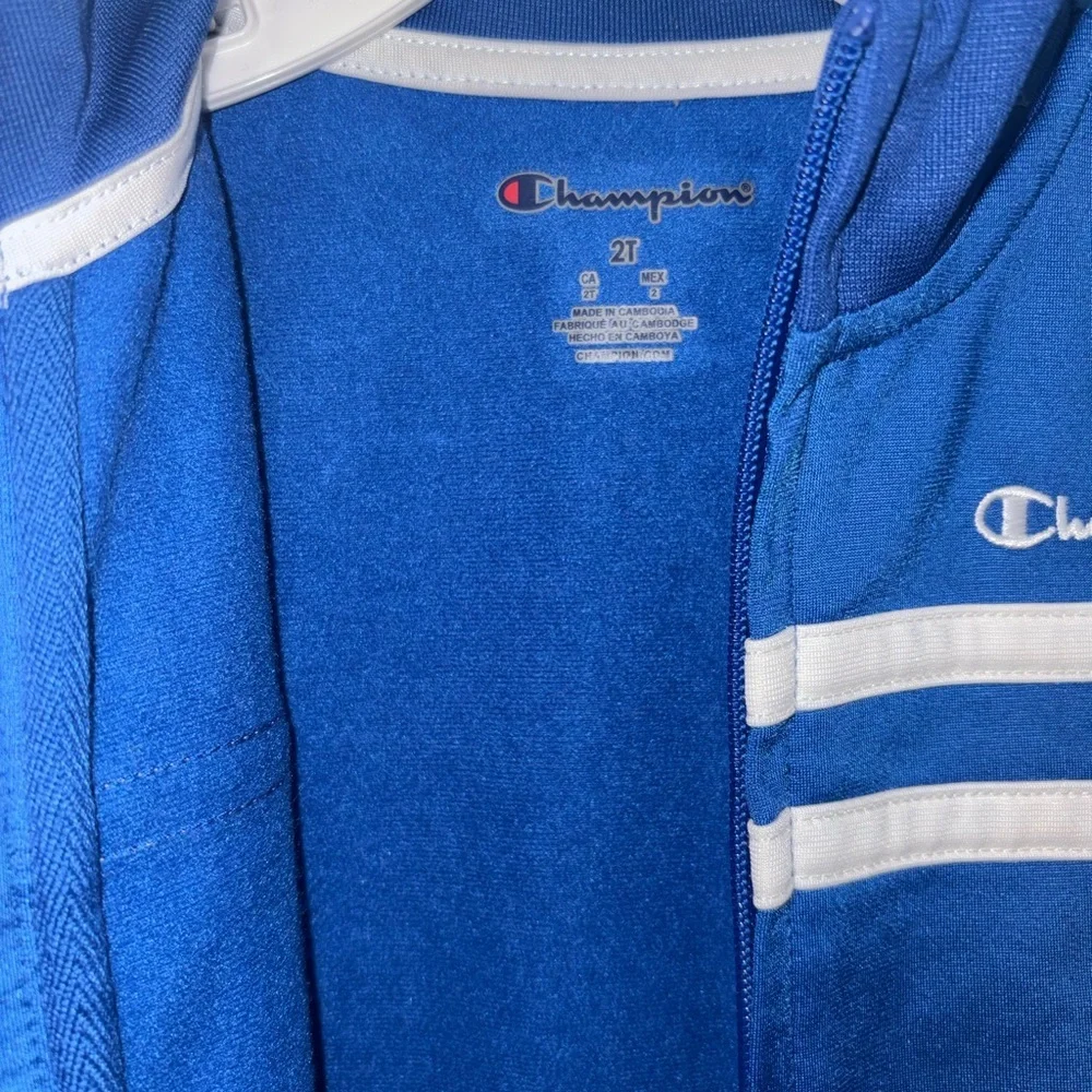 Champion Toddler Two-Piece Blue Track Jacket And Pants Matching Set Boys Size 2T